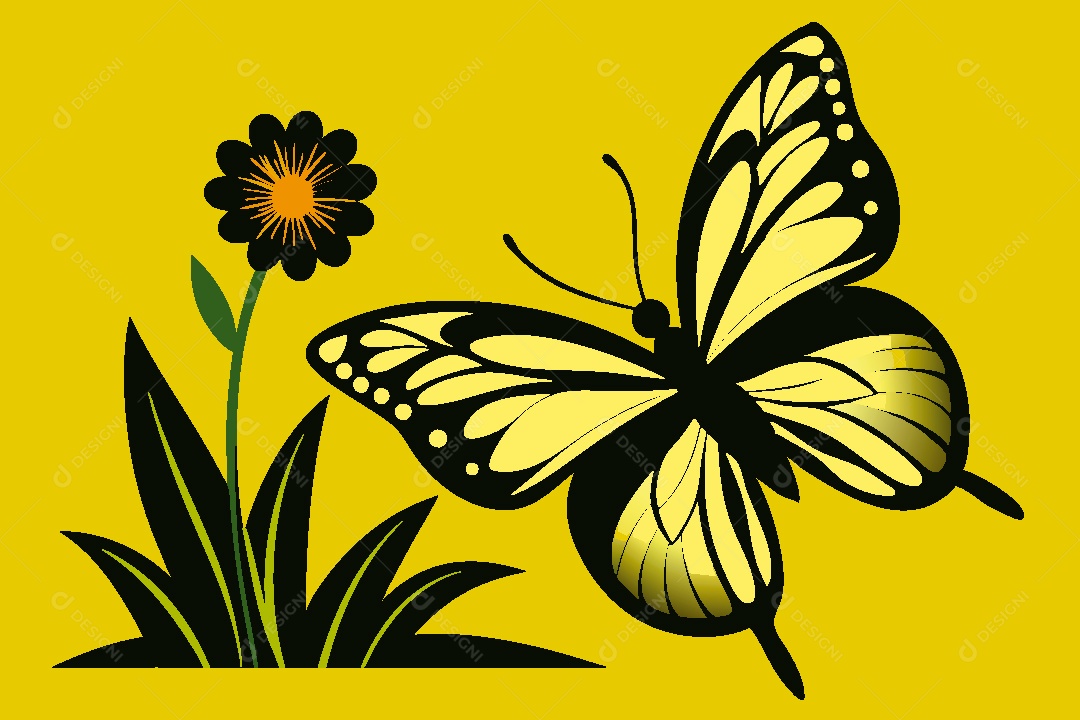 Borboleta Ilustração Vetor EPS