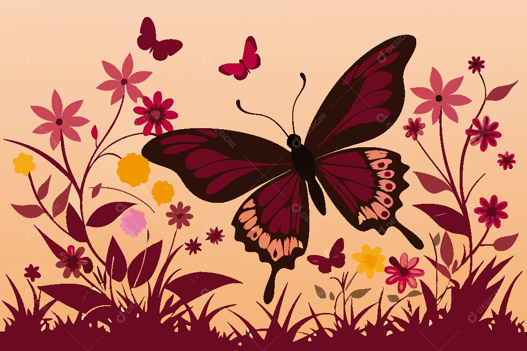 Borboleta Ilustração Vetor EPS