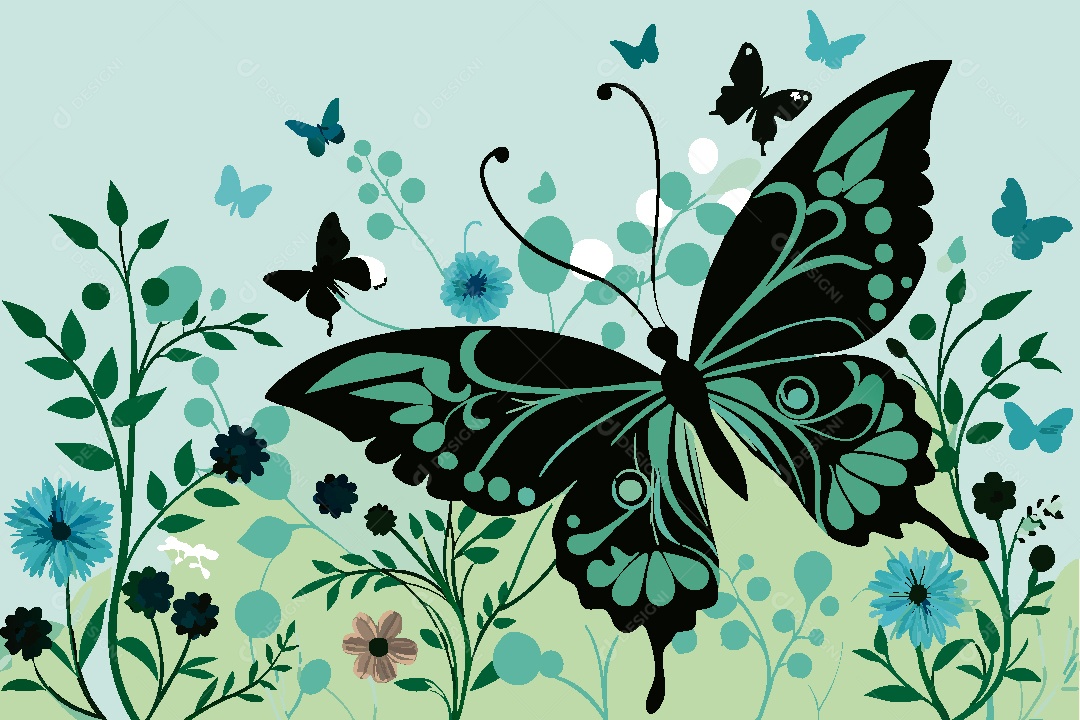 Borboleta Ilustração Vetor EPS