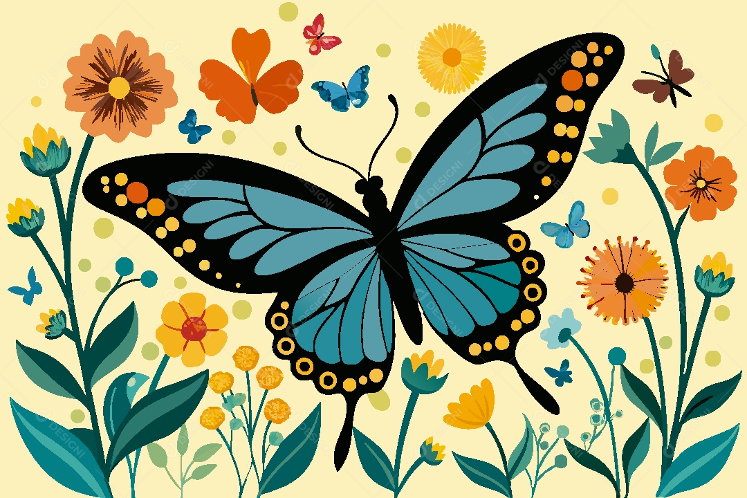 Borboleta Ilustração Vetor EPS