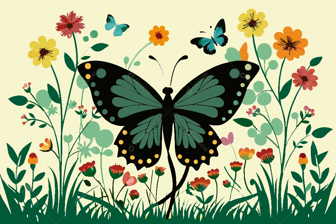 Borboleta Ilustração Vetor EPS