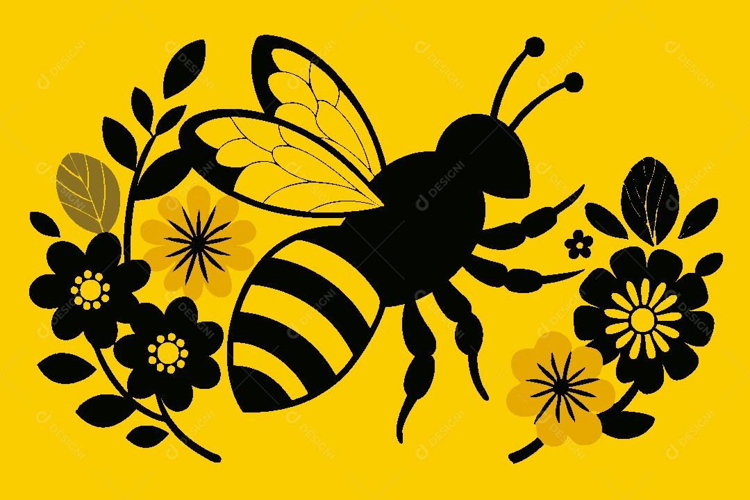 Abelha Ilustração Vetor EPS