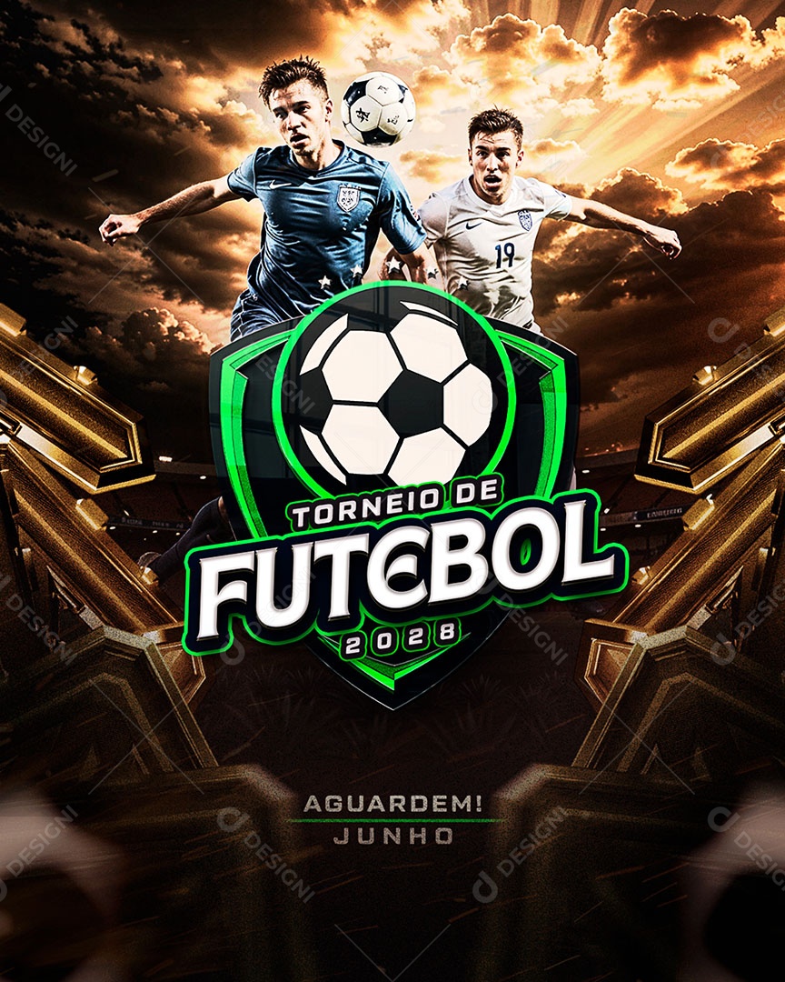 Torneio de Futebol 2028 Social Media PSD Editável