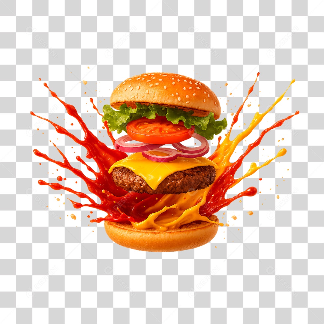 Hambúrguer PNG Transparente