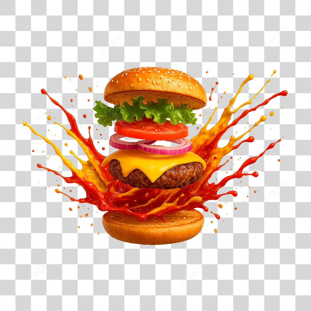 Hambúrguer PNG Transparente