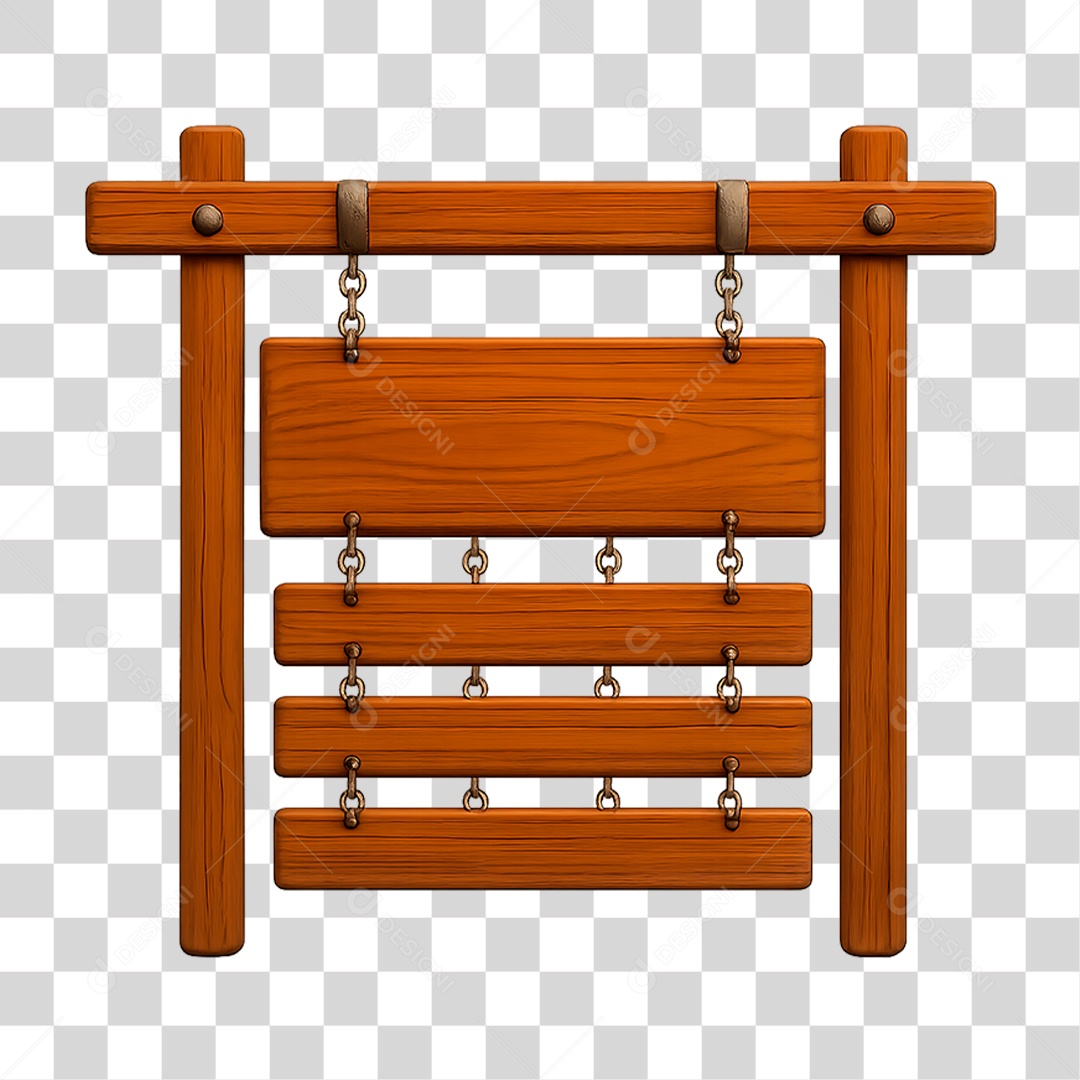 Placa de Madeira PNG Transparente