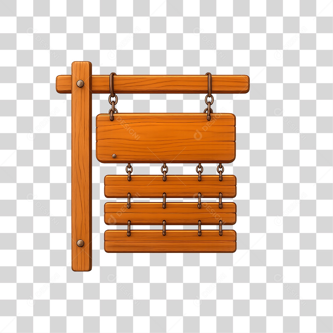 Placa de Madeira PNG Transparente