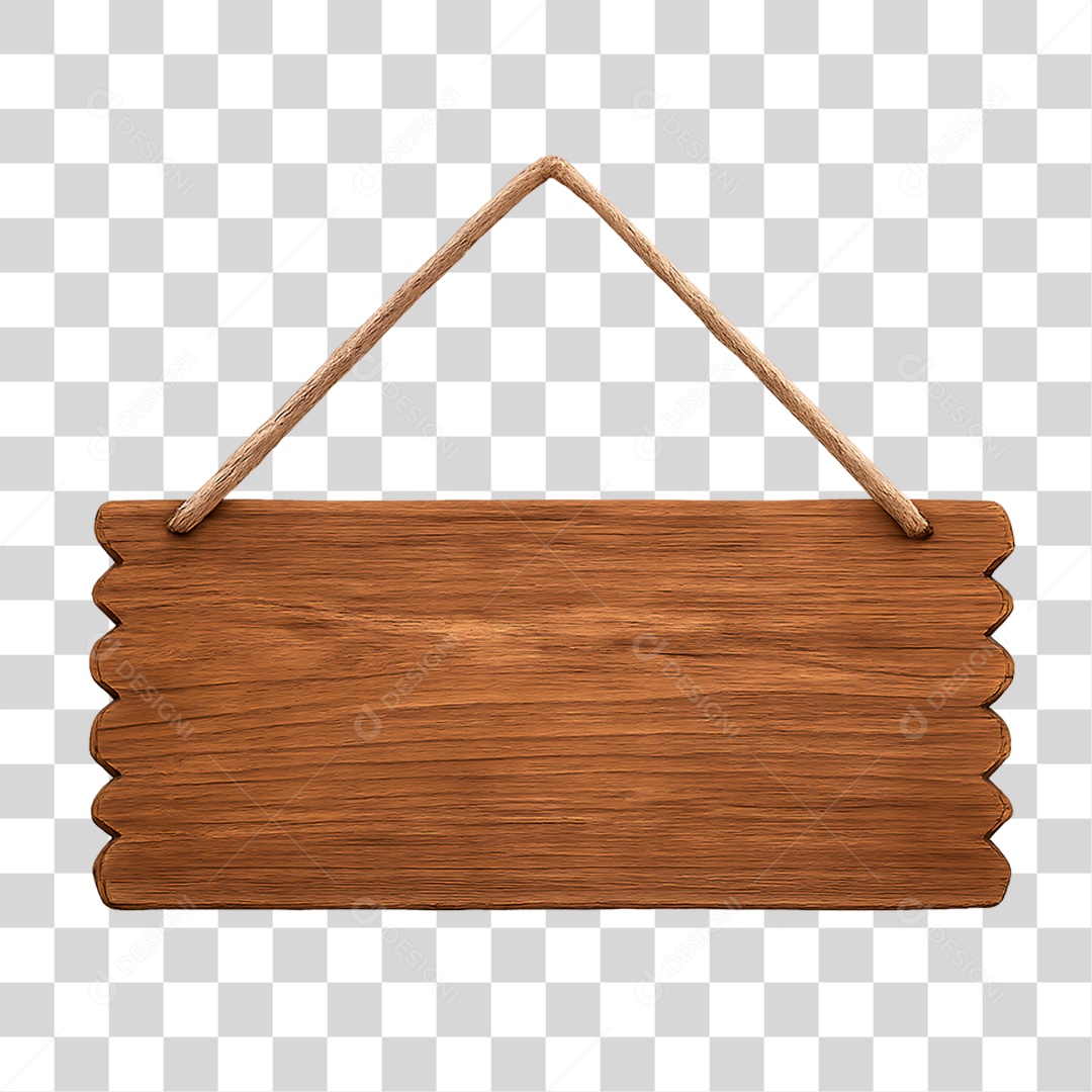 Placa de Madeira PNG Transparente