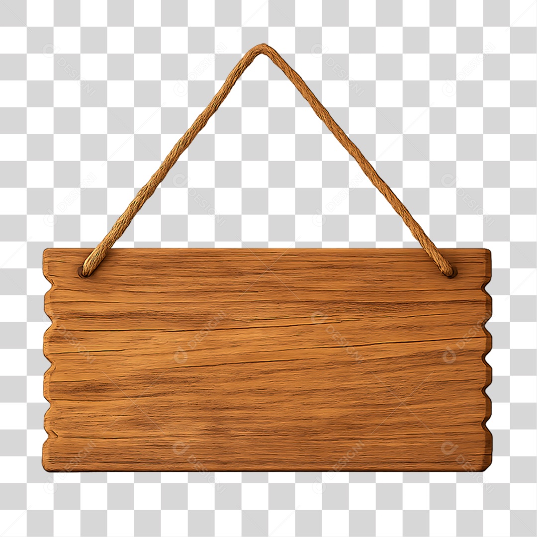 Placa de Madeira PNG Transparente
