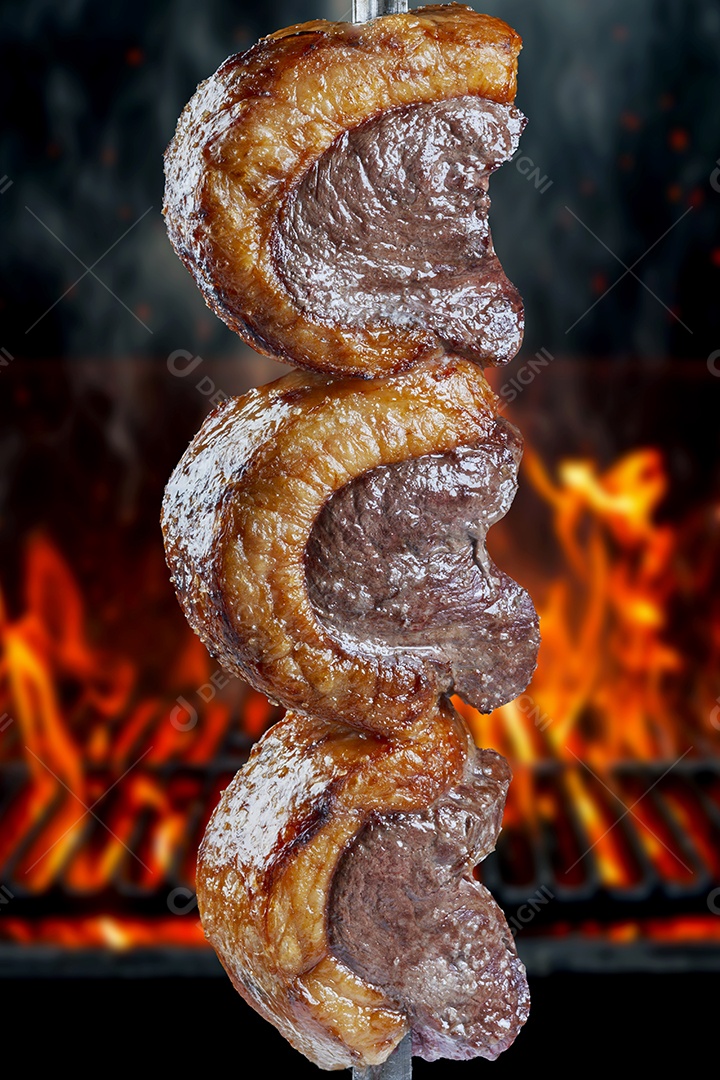 Espeto de picanha assado ao ponto