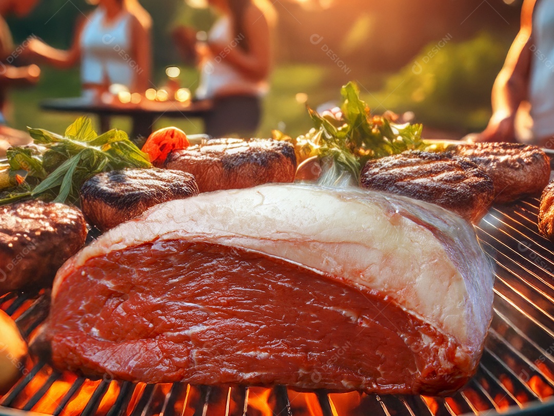 Picanha sobre a brasa