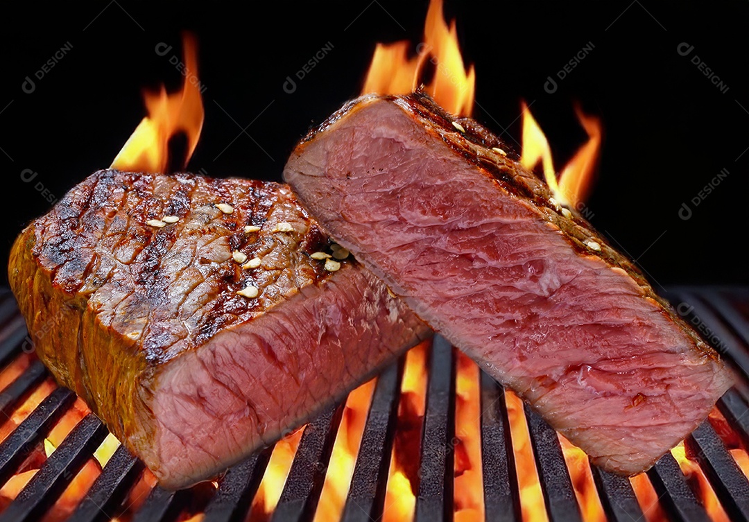 Picanha assada sobre a brasa