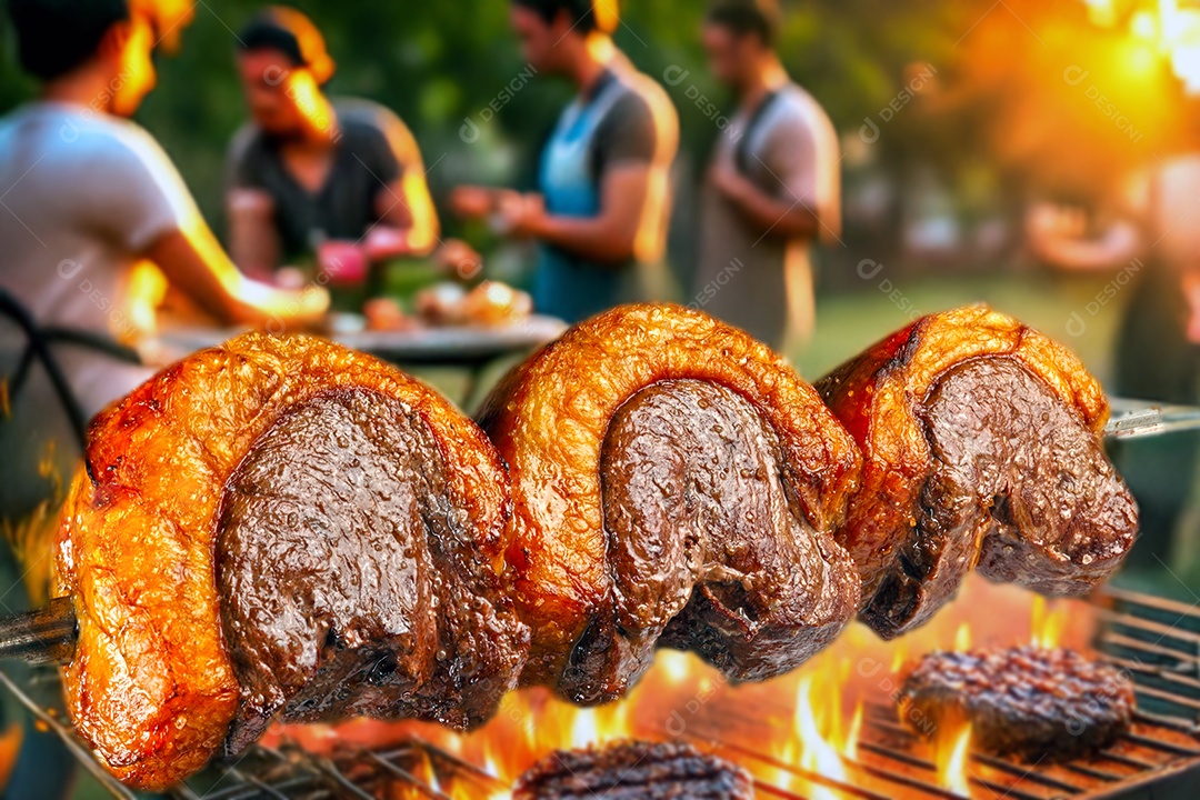 Espeto de picanha assado