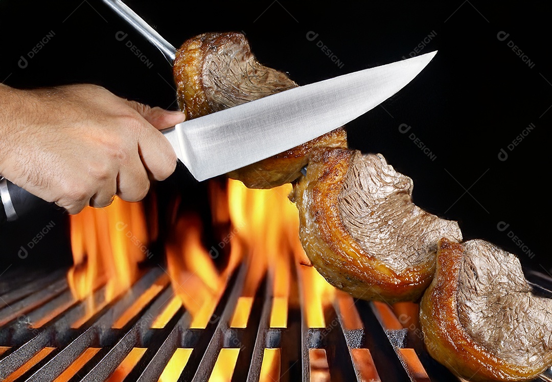 Espeto de picanha assado