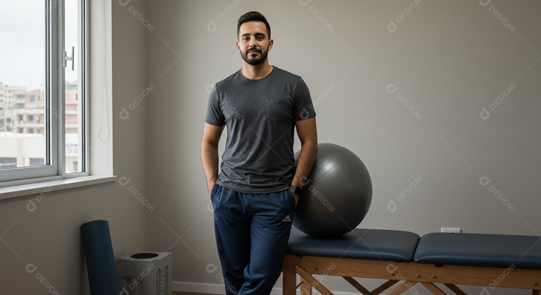 Close-up de fisioterapeuta apresentando um esqueleto sob uma clínica academica