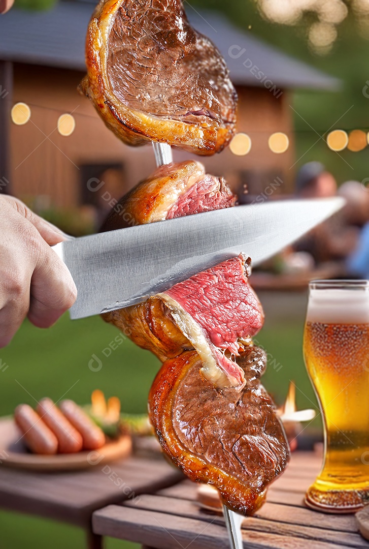 Espeto de picanha assado