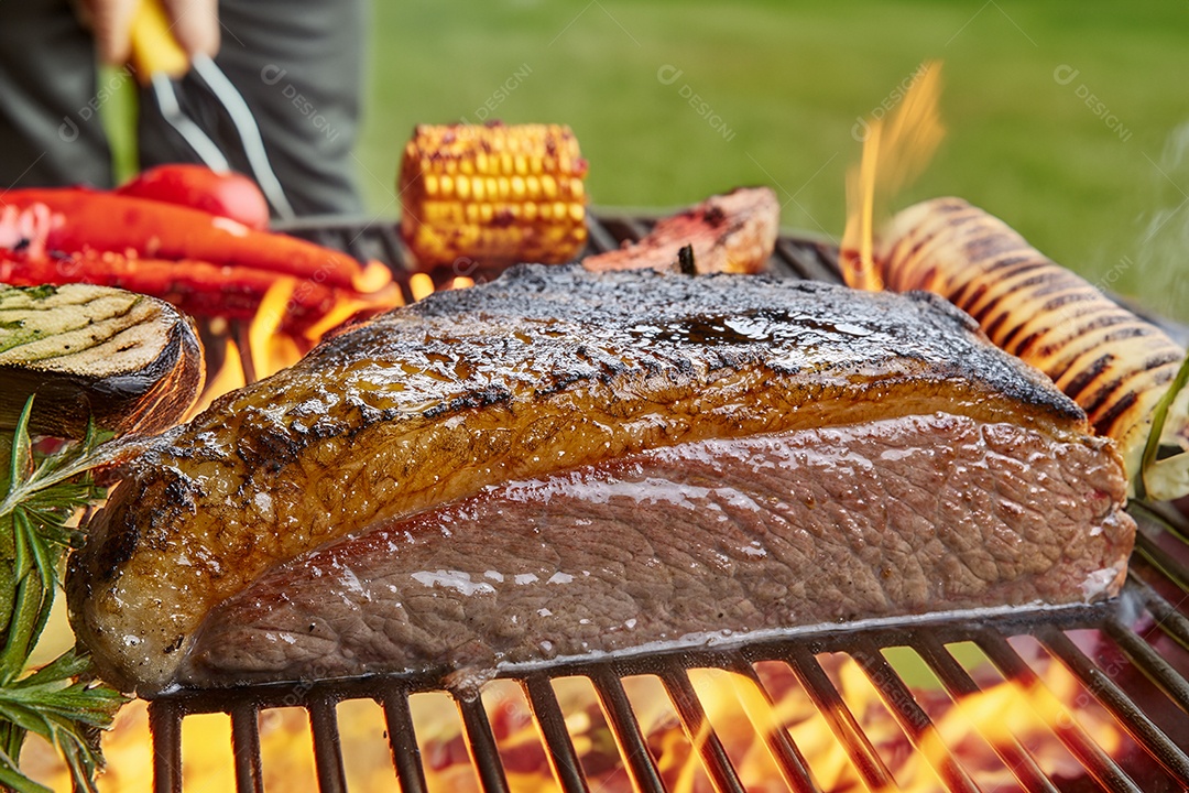 Picanha selada na brasa