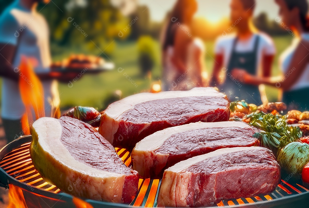 Picanha na brasa de churrasqueira