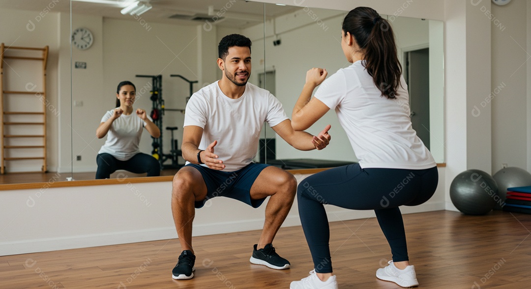 Belo homem fisioterapeuta fazendo atendimento de uma paciente sob uma clínica