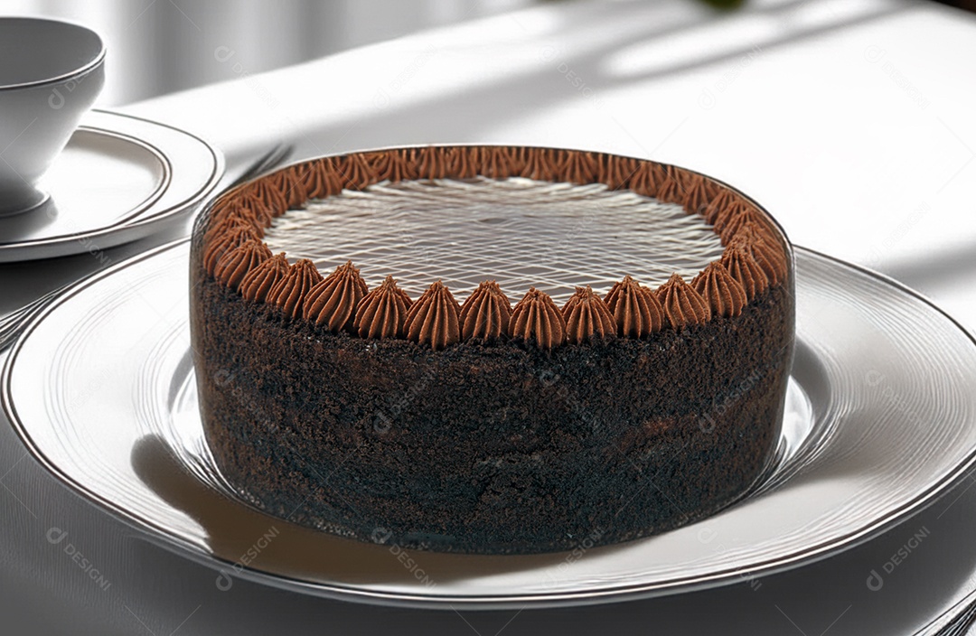 Bolo de chocolate decorado