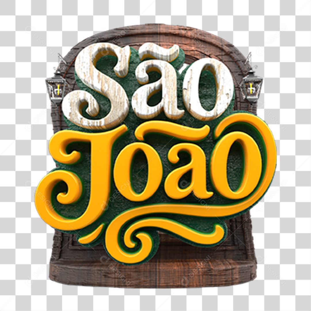 Selo 3D São João PNG Transparente