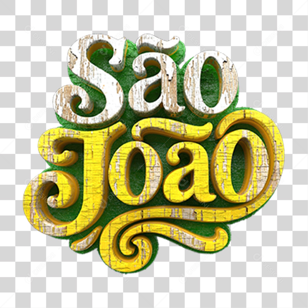 Selo 3D São João PNG Transparente