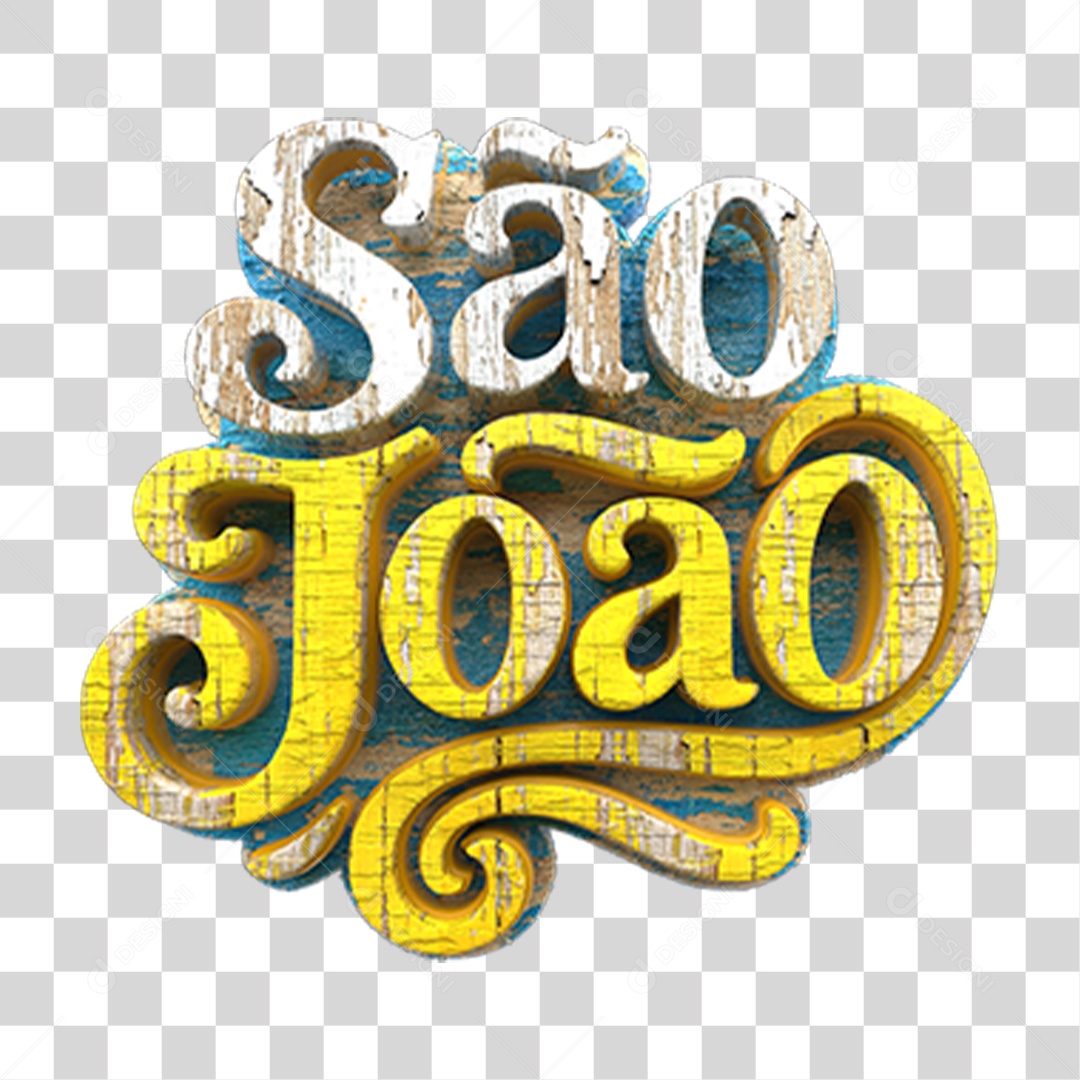 Selo 3D São João PNG Transparente