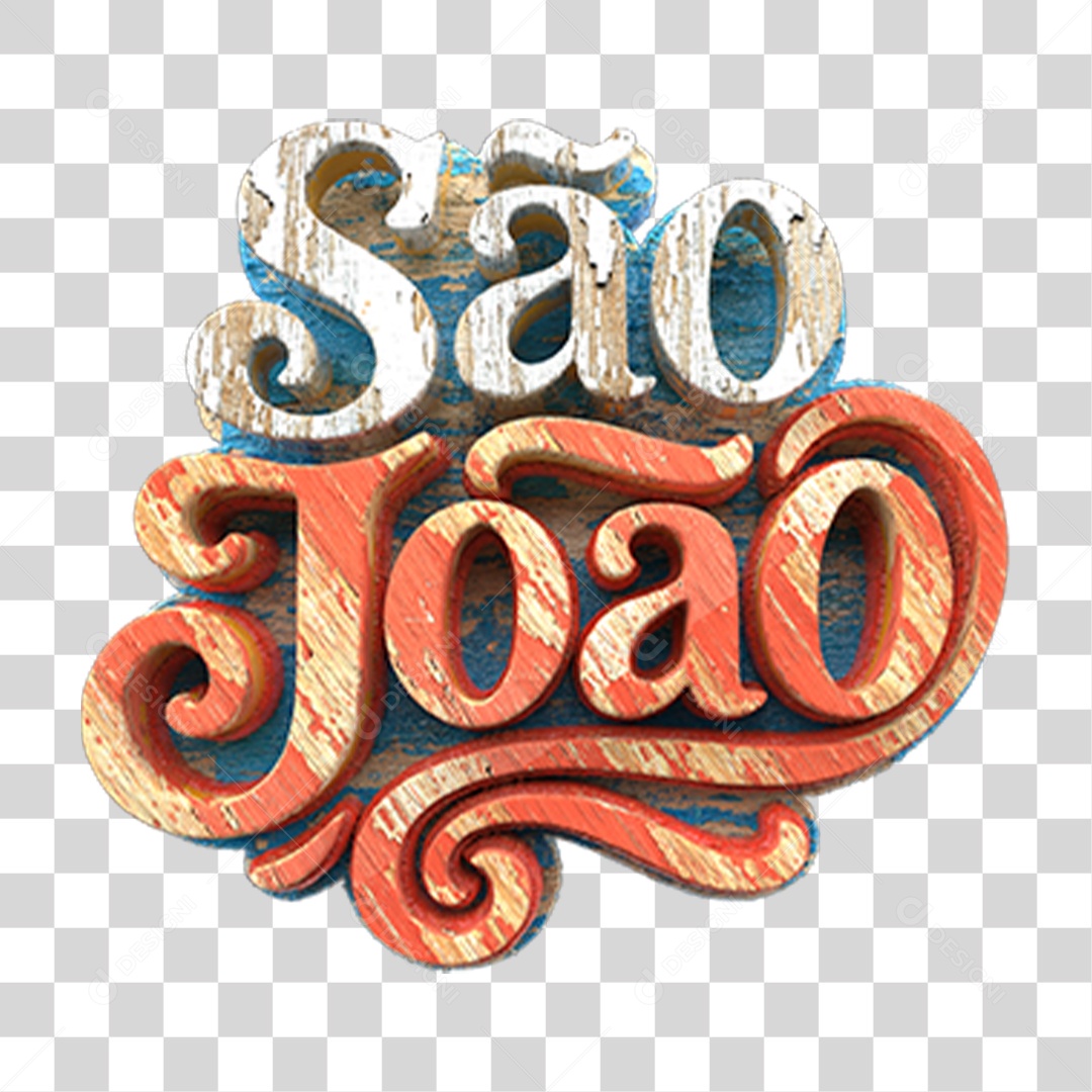 Selo 3D São João PNG Transparente