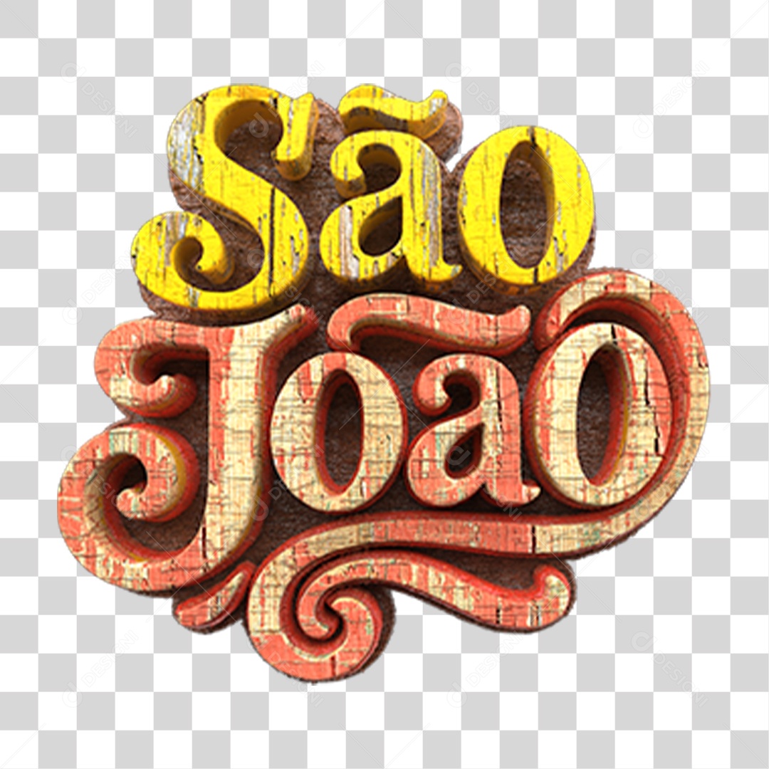 Selo 3D São João PNG Transparente