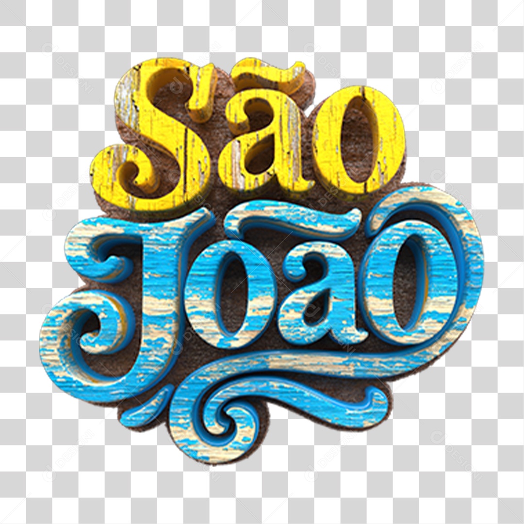 Selo 3D São João PNG Transparente