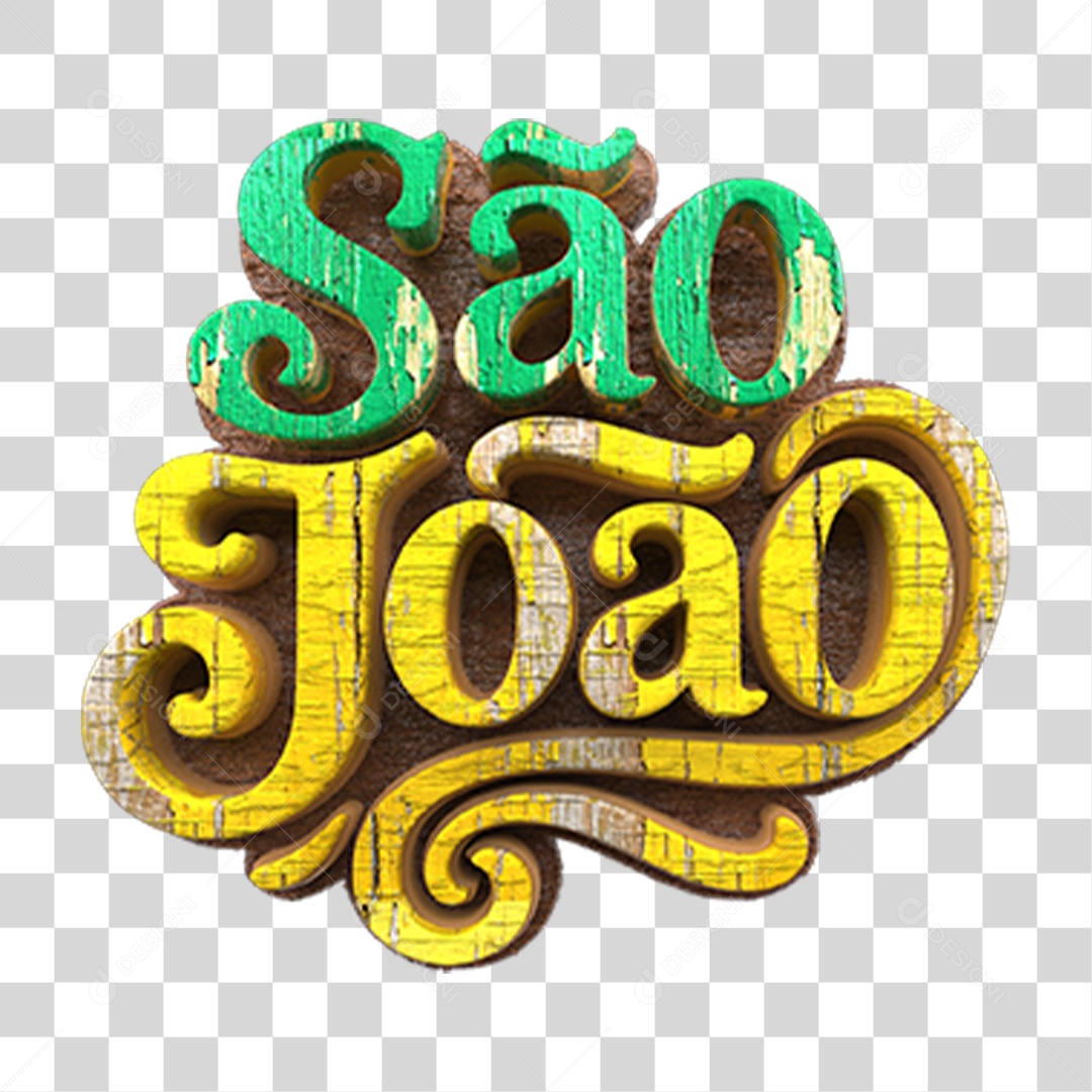 Selo 3D São João PNG Transparente
