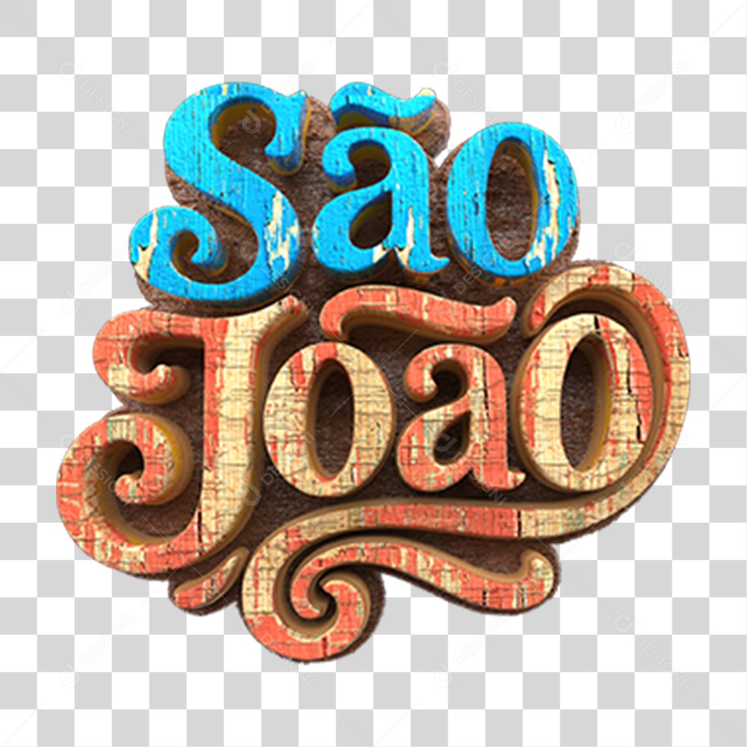 Selo 3D São João PNG Transparente