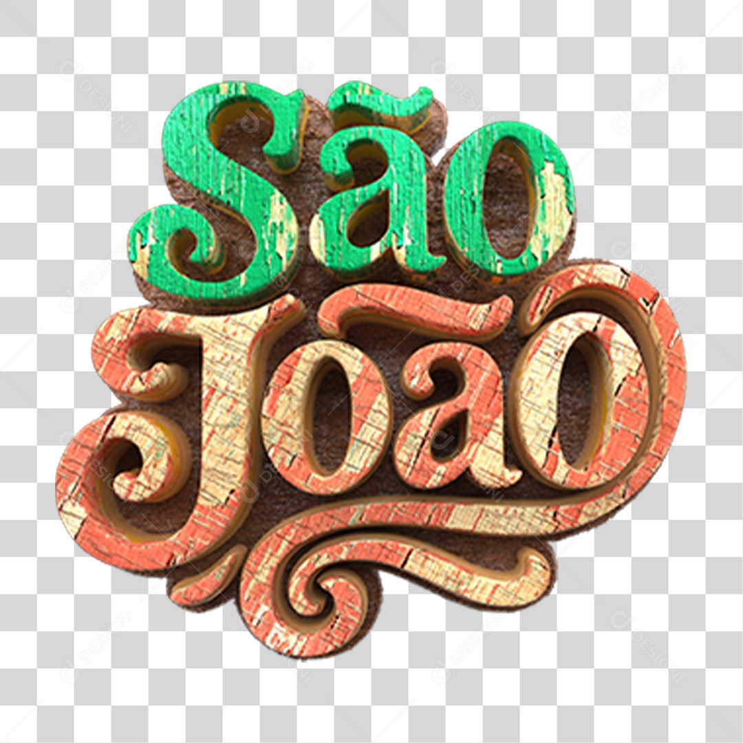 Selo 3D São João PNG Transparente