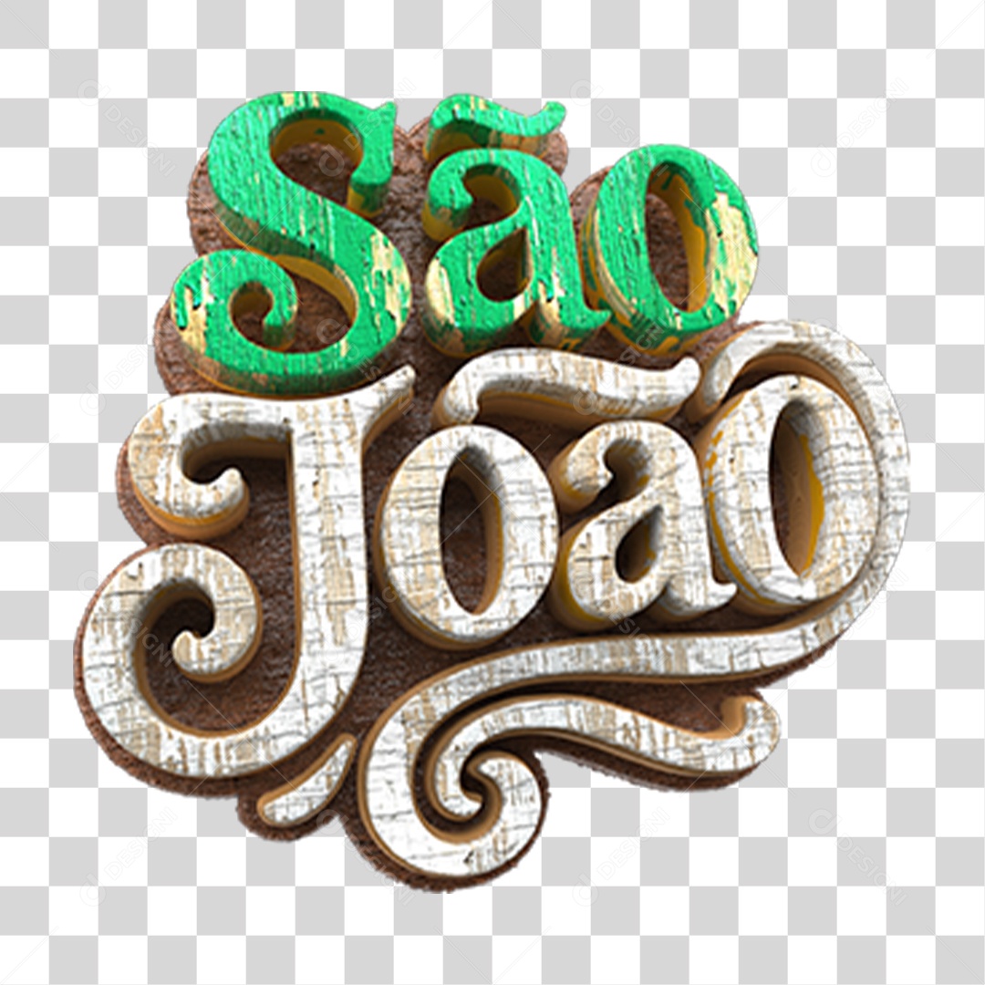 Selo 3D São João PNG Transparente