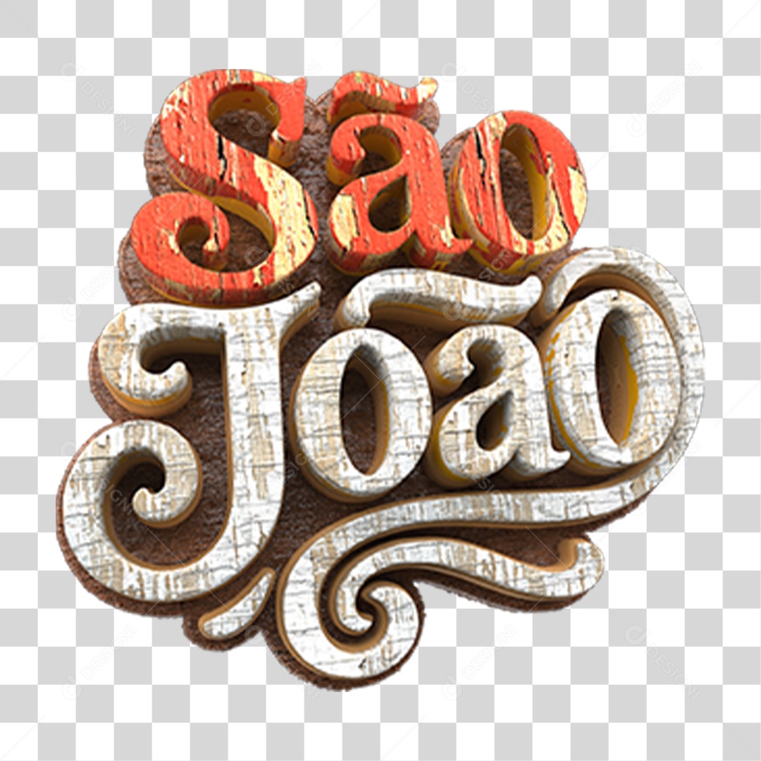 Selo 3D São João PNG Transparente