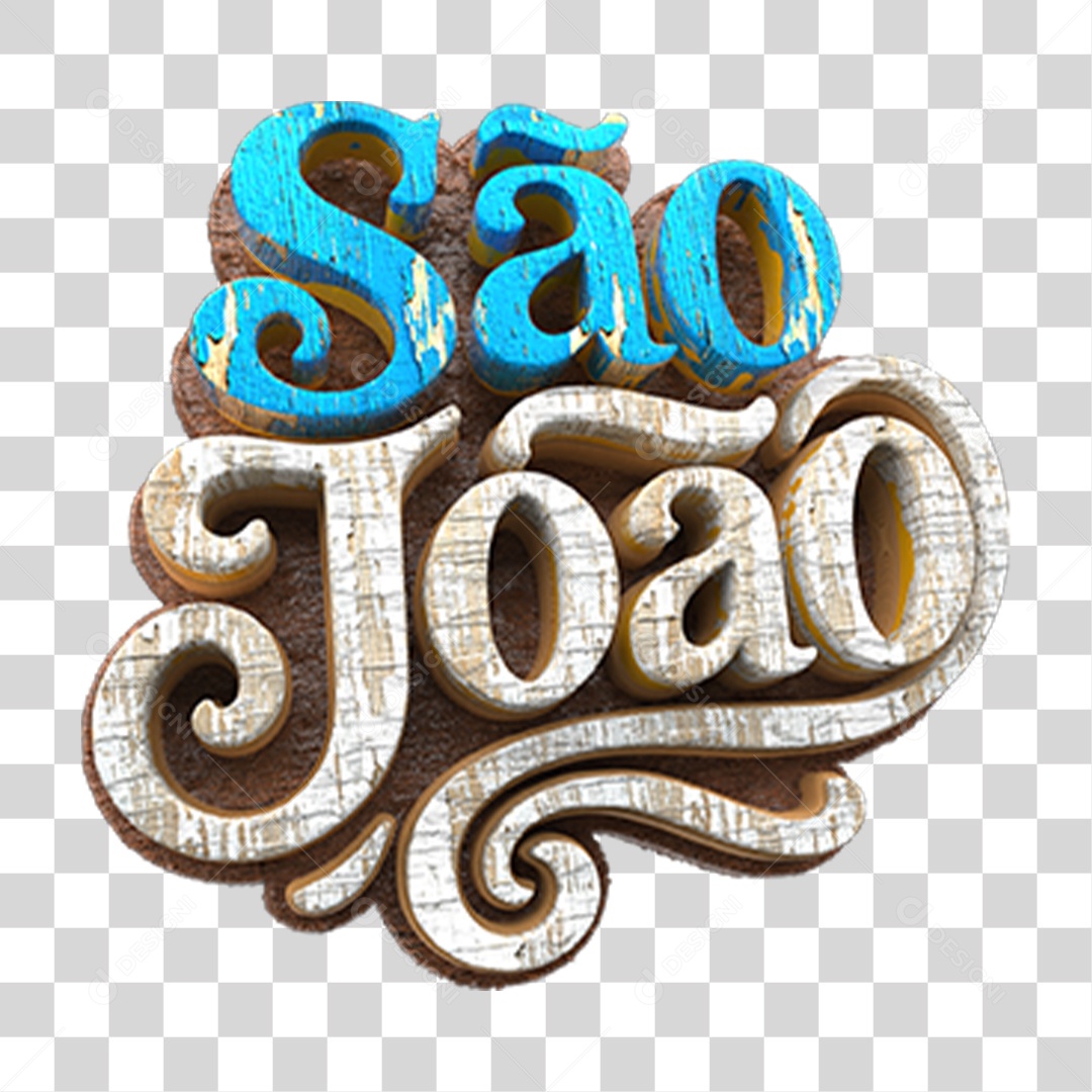 Selo 3D São João PNG Transparente