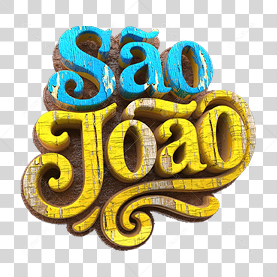 Selo 3D São João PNG Transparente
