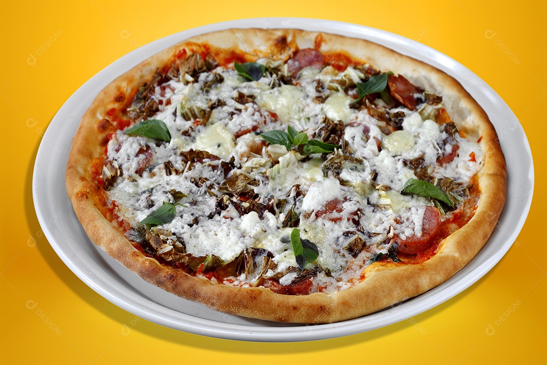 Pizza de queijo vegetariana