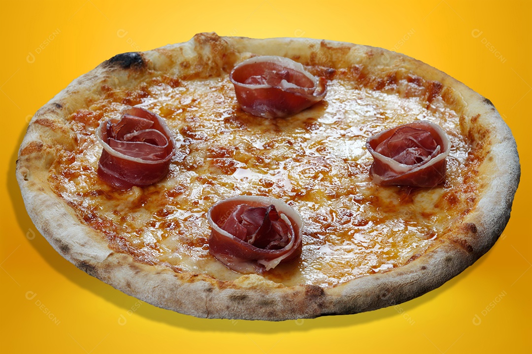 Pizza de presunto parma e queijo