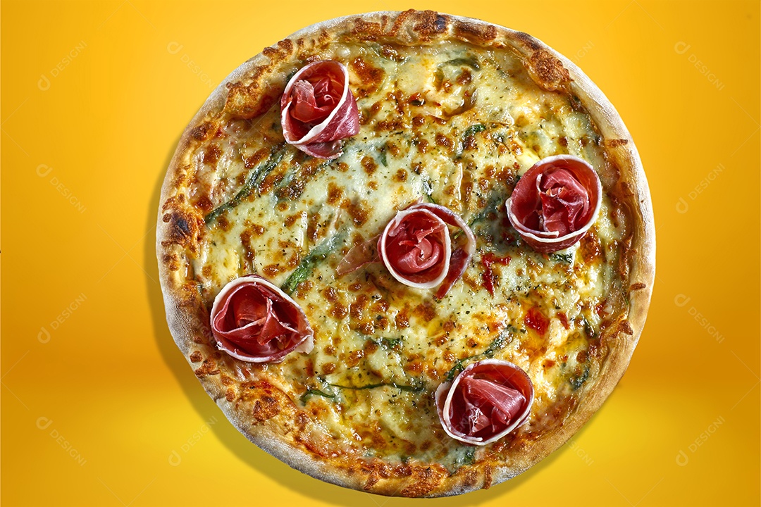 Pizza de parma com ervas