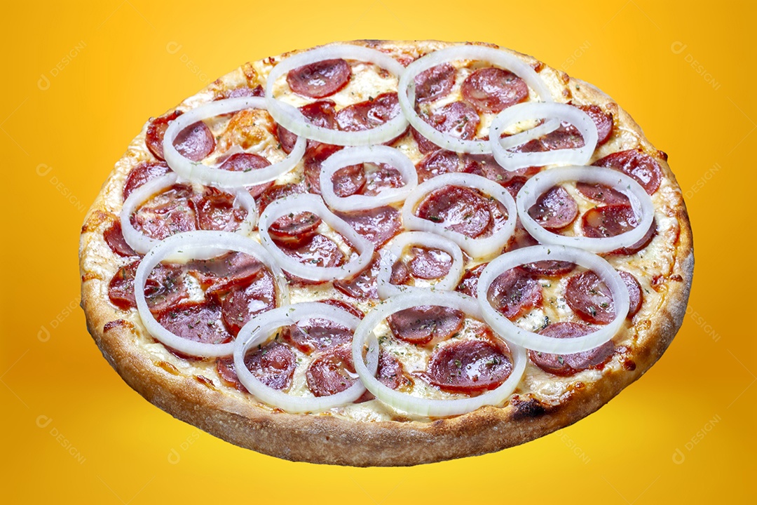 Pizza calabreza peperoni acebolada