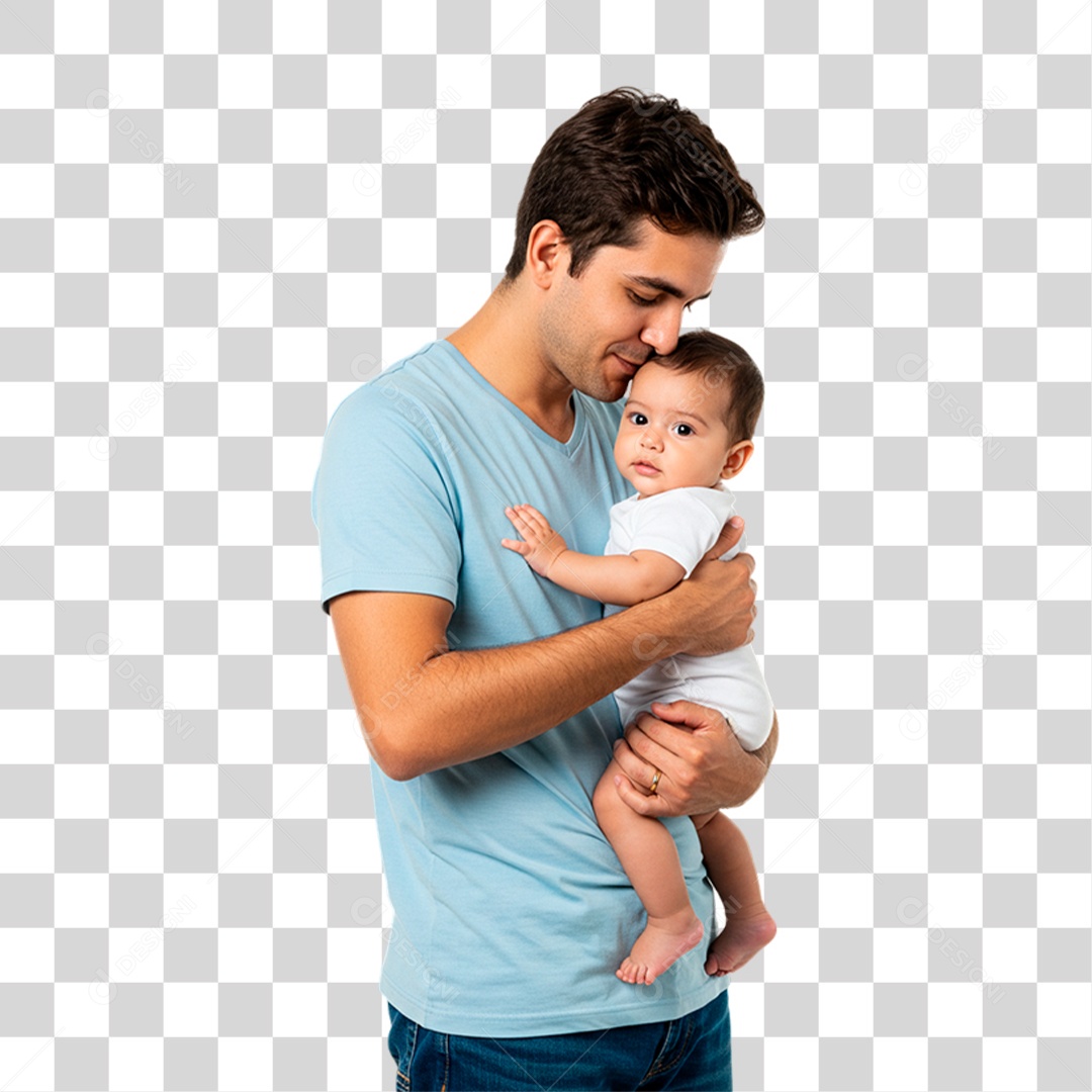 Pai Segurando Bebê PNG Transparente