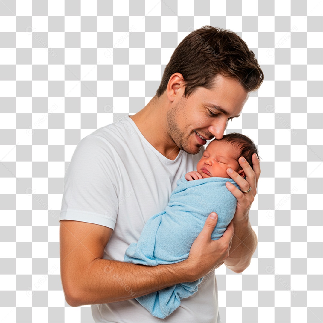 Pai Segurando Bebê PNG Transparente