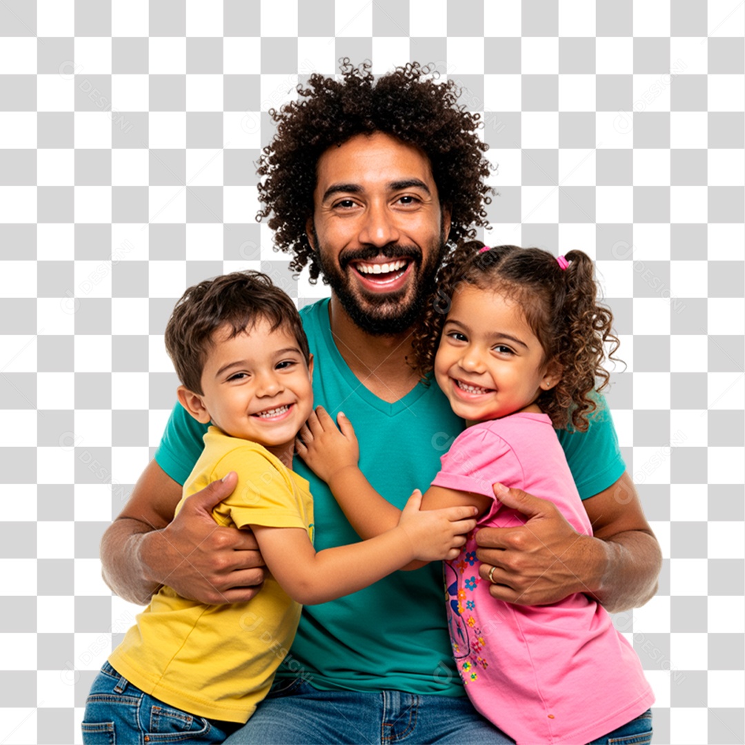 Pai e Filhas PNG Transparente