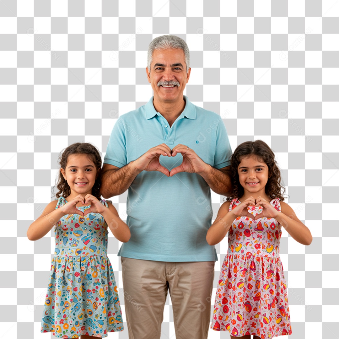 Pai e Filhas PNG Transparente