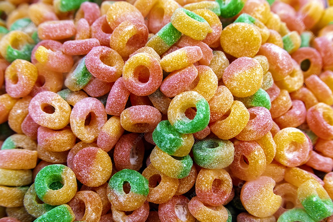 Balas de goma coloridas