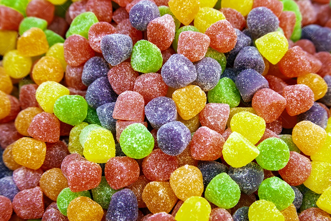 Balas de goma coloridas