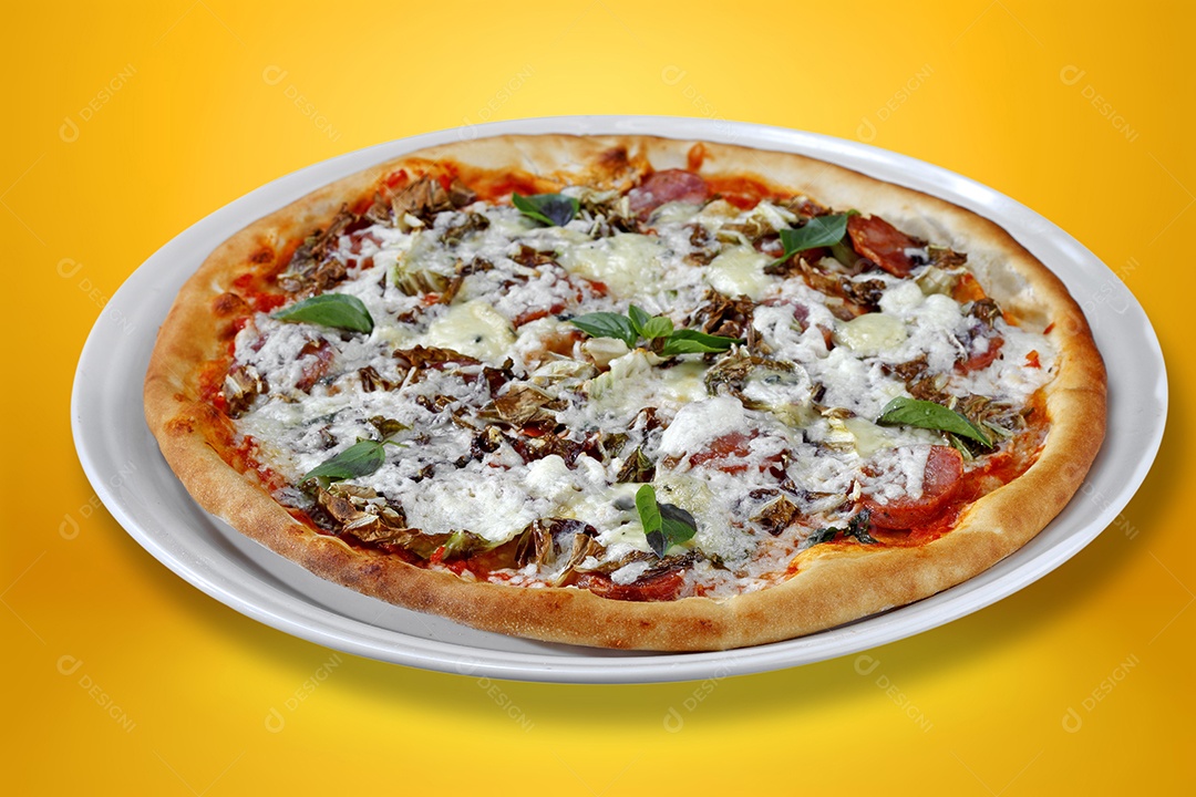 Pizza de ervas veganas