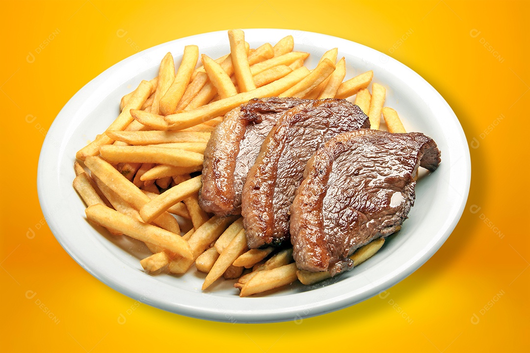 Picanha grelhada com batata frita