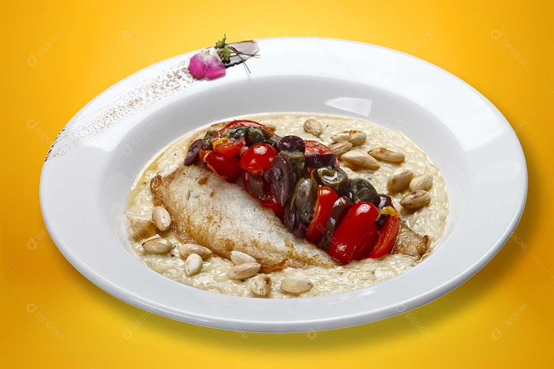 Risotto com file de peixe